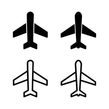 Düzlem ikonu vektör illüstrasyonu. Uçak işareti ve sembol. Uçuş taşıma sembolü. Seyahat işareti. uçak.