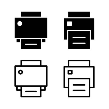 Simge vektör çizimini yazdır. yazıcı işareti ve sembol