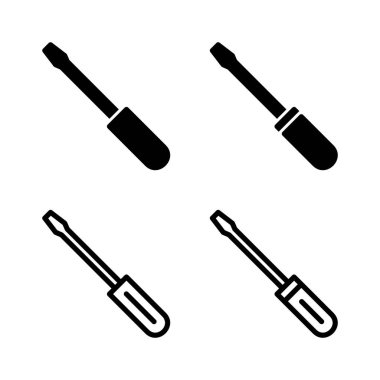 Tornavida ikonu vektör çizimi. araç işareti ve sembol