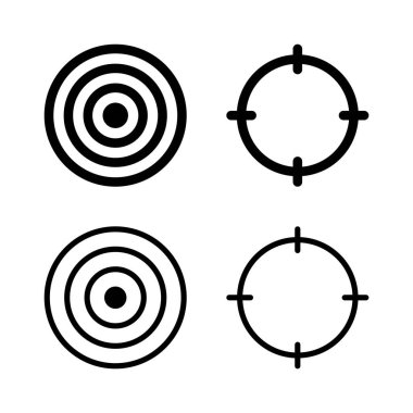 Hedef ikon vektör çizimi. hedef simge vektörü. hedef pazarlama işareti ve sembol