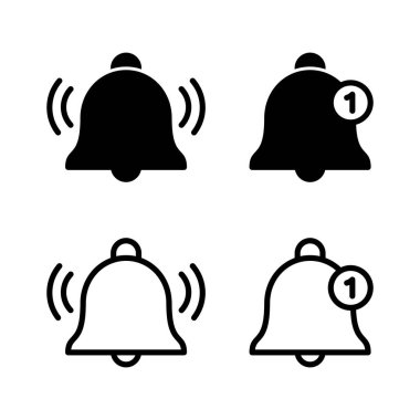 Bell Simgesi vektör çizimi. Web sitesi tasarımı için uyarı işareti ve sembol