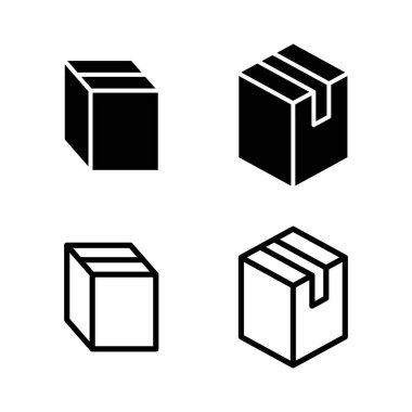 Kutu simgesi vektör illüstrasyonu. kutu işareti ve sembol, paket, paket