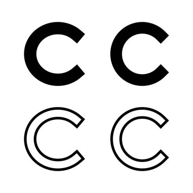 Telif hakkı ikon vektör illüstrasyonu. telif hakkı işareti ve sembol