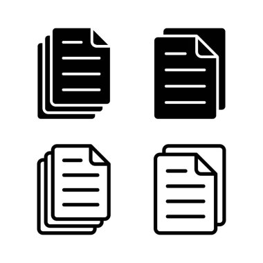 Belge simgesi vektör illüstrasyonu. Kağıt ve sembol. Dosya Simgesi