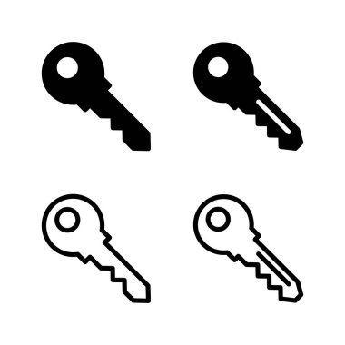 Anahtar simge vektör illüstrasyonu. Anahtar işareti ve sembol.