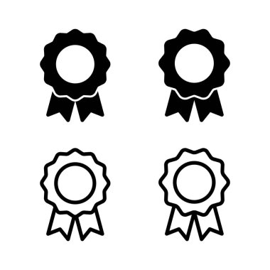 Rozet simgesi vektör çizimi. Ödül ikon vektörü. İşaret ve sembollere ulaşın. Damga