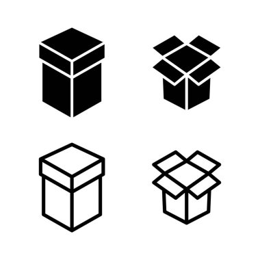 Kutu simgesi vektör illüstrasyonu. kutu işareti ve sembol, paket, paket