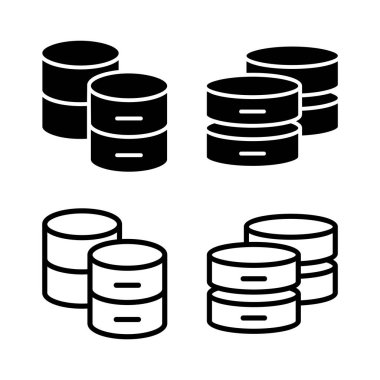 Veritabanı ikonu vektör illüstrasyonu. veritabanı işareti ve sembolü