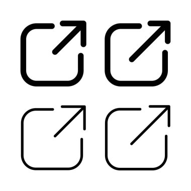 Dış bağlantı ikonu vektör illüstrasyonu. bağlantı işareti ve sembol. hiper bağlantı sembolü