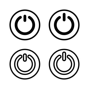Güç ikonu vektör illüstrasyonu. Güç Anahtarı işareti ve sembolü. Elektrik gücü.
