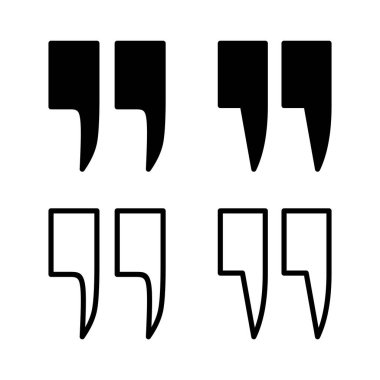 Simge vektör illüstrasyonundan alıntı. Tırnak işareti ve sembol
