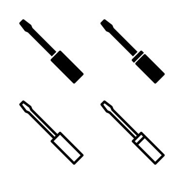 Tornavida ikonu vektör çizimi. araç işareti ve sembol