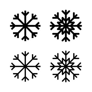 Kar ikonu vektör illüstrasyonu. kar tanesi işareti ve sembol
