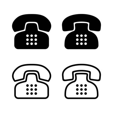Telefon ikonu vektör çizimi. telefon işareti ve sembol