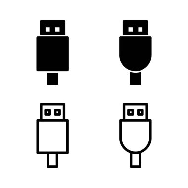 Usb simge vektör illüstrasyonu. Flaş disk işareti ve sembol. Flash disk işareti.