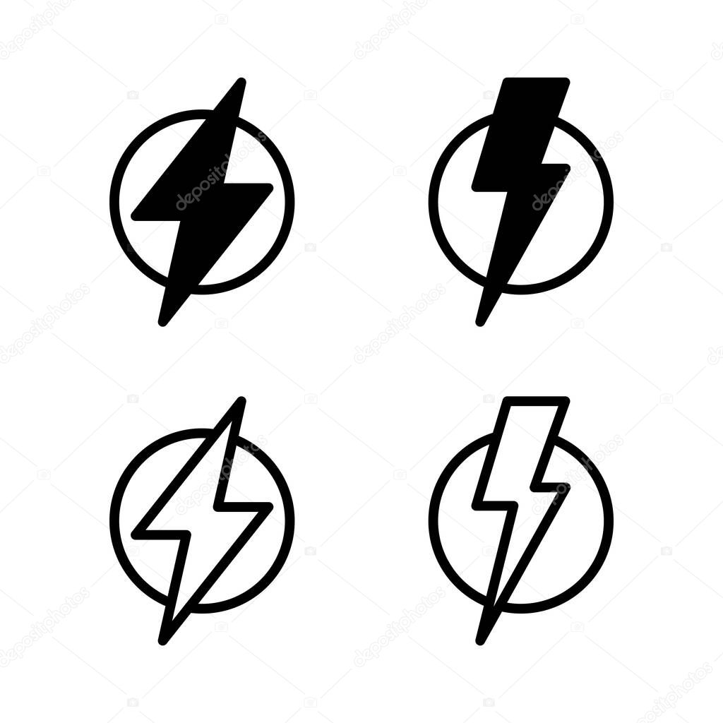 Lightning icon vector illustration. electric sign and symbol. power icon. energy sign