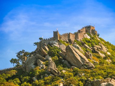 Sintra, kırlarda, Castle. Kabul töreni de Portekiz