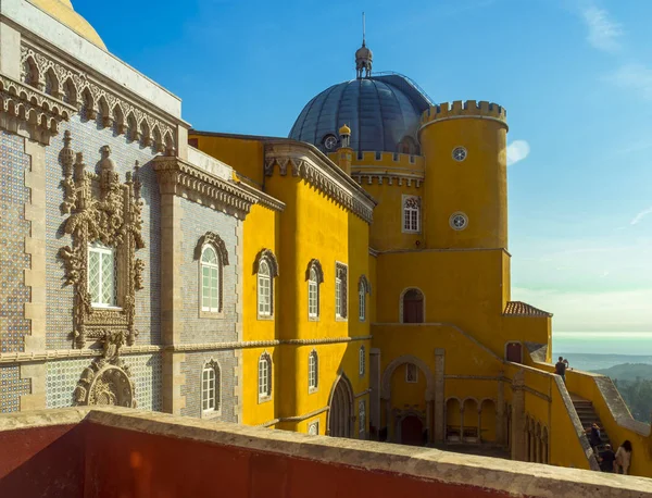 Panoramatický pohled ze Pena Palace.Sintra, Portugalsko Stock Fotografie