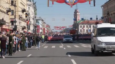 Rusya, St. Petersburg, 9 Mayıs 2019. Ulusal eylem 