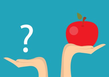 Sağlıklı beslenme kavramı. Vektör. Fast food ya da sebze doğru beslenme. 