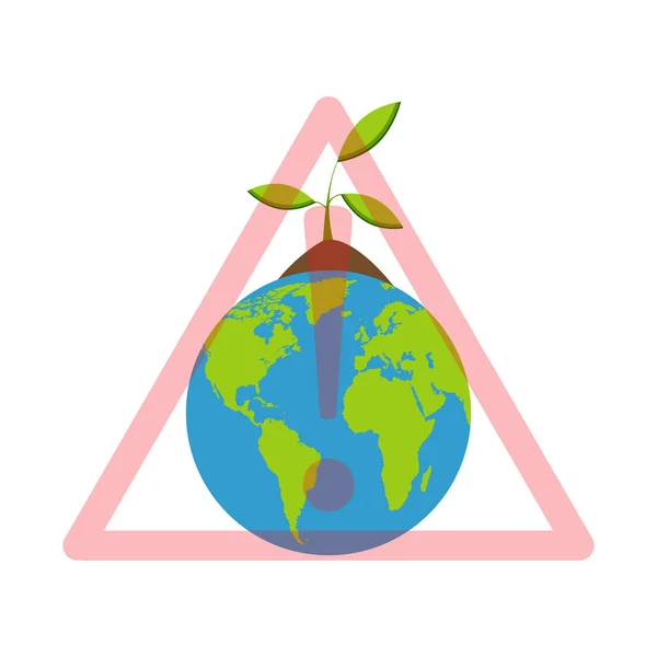 Selamatkan Konsep Planet Perlindungan Bumi Ilustrasi Vektor - Stok Vektor