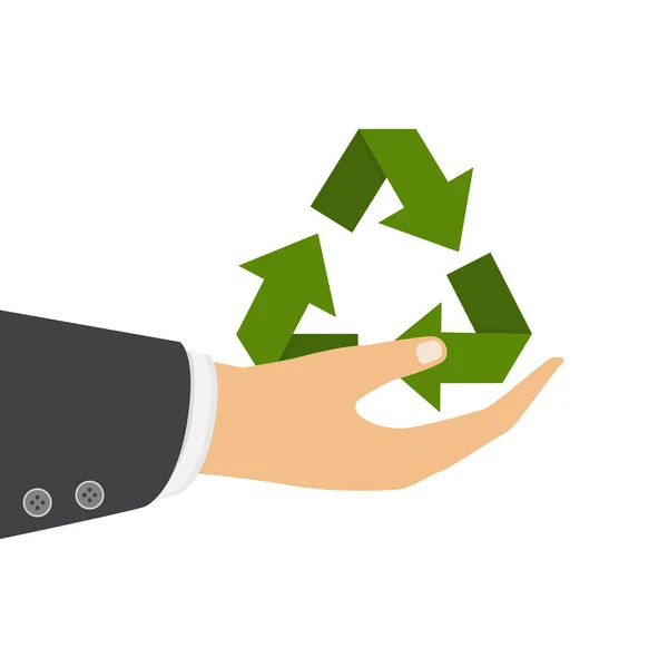 Έννοια Ανακύκλωσης Χαρτιού Μεγάλες Στοίβες Από Έγγραφα Σύμβολο Ανακύκλωσης Διάνυσμα — Διανυσματικό Αρχείο
