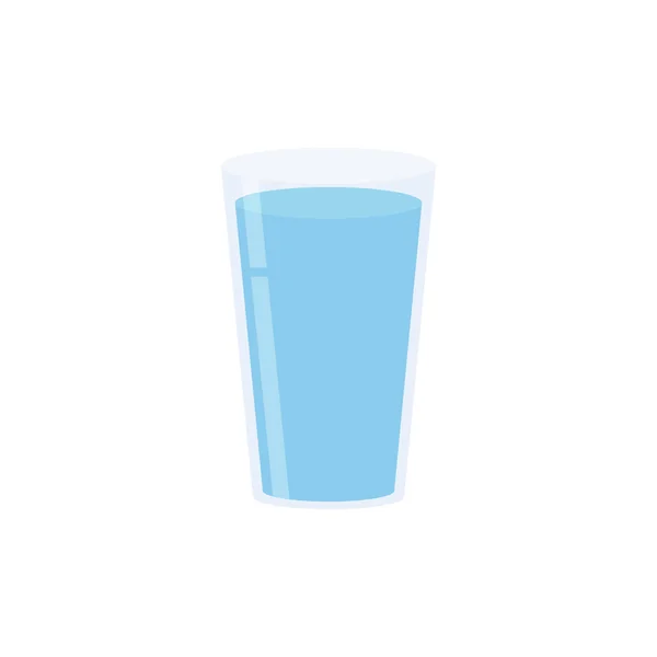 Vector Illustration Glass Water Isolated Icon — Stock Vector