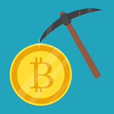 Cryptocurrency kavramı. İşadamı araştırma bitcoins. Vektör çizim