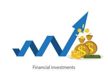 Bağış toplama kavramı, finansal güvenlik ve yatırım. Vektör simgesi