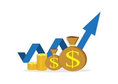 Bağış toplama kavramı, finansal güvenlik ve yatırım. Vektör simgesi