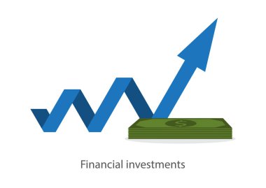 Bağış toplama kavramı, finansal güvenlik ve yatırım. Vektör simgesi