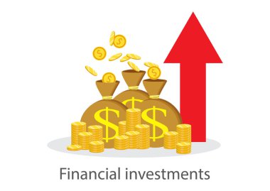 Bağış toplama kavramı, finansal güvenlik ve yatırım. Vektör simgesi
