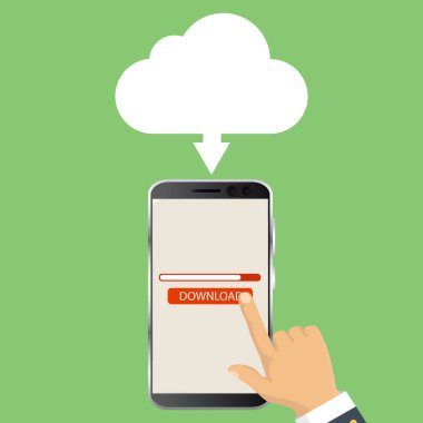 Bulut hesap yapmak teknoloji kavramı. Ağ yapılandırması. Vektör çizim