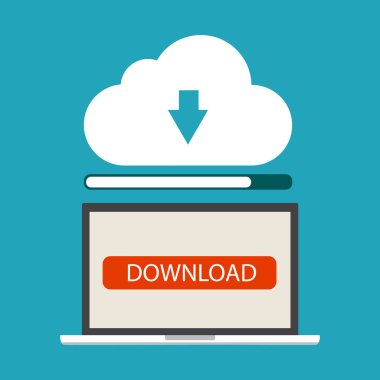 Bulut hesap yapmak teknoloji kavramı. Ağ yapılandırması. Vektör çizim