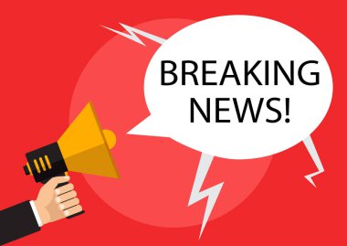 Son dakika haberleri canlı kavramı. Vektör çizim.