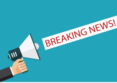 Son dakika haberleri canlı kavramı. Vektör çizim.