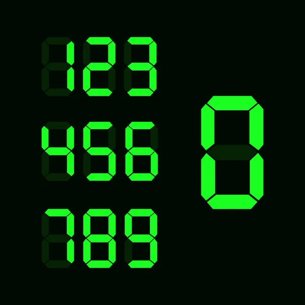 Digital Numbers Background Digital Numbers Score Board Vector Illustration — Stock Vector