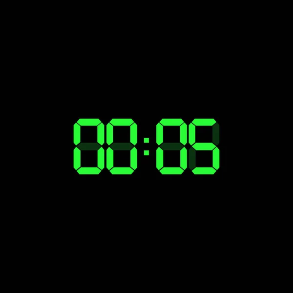 Timer Clock Digital Time Clock Vector Electronic Alarm Icon — Stock Vector