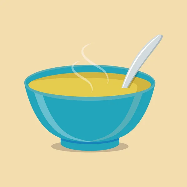 Cuenco Caliente Sopa Plato Aislado Icono Sopa Con Verduras Aisladas — Vector de stock