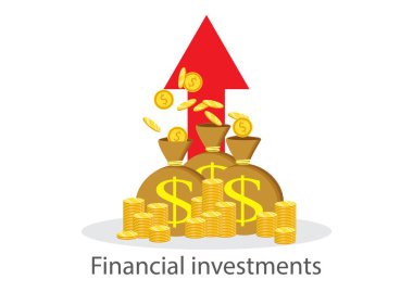 Bağış toplama kavramı, finansal güvenlik ve yatırım. Vektör simgesi