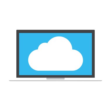 Bulut hesap yapmak teknoloji kavramı. Ağ yapılandırması. Vektör çizim