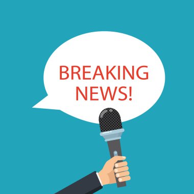 Son dakika haberleri canlı kavramı. Vektör çizim.