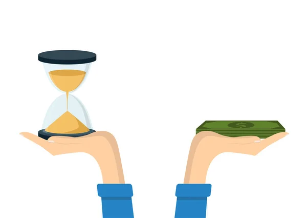 Zeit Ist Geld Finanzplanung Termin Und Zeitmanagement Vektorillustration — Stockvektor