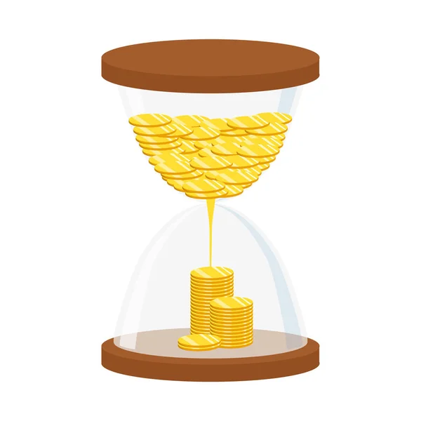 Temps Est Concept Argent Planification Financière Échéancier Gestion Temps Illustration — Image vectorielle