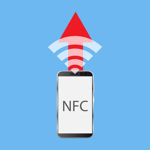 Concetto Pagamento Touch Nfc Icona Del Vettore — Vettoriale Stock