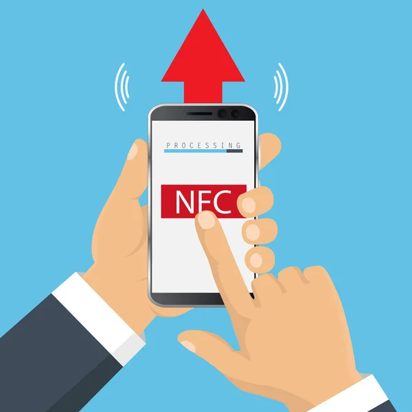 Nfc Touch Оплати Концепції Векторна Icon — стоковий вектор