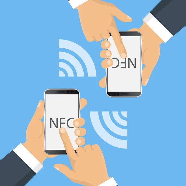 Nfc Touch Оплати Концепції Векторна Icon — стоковий вектор