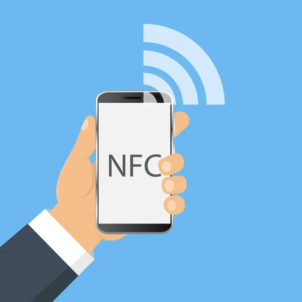 Nfc Touch Payment Concept Vektorsymbol — Stockvektor