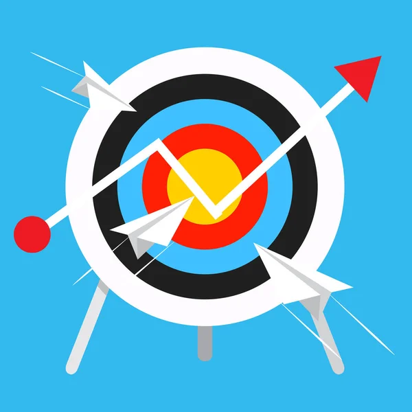 Business Targeting Concept Strategy Project Management Vector Icon — Stock Vector