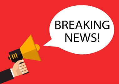 Son dakika haberleri canlı kavramı. Vektör çizim.